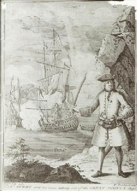 Captain Avery capturing the ''Ganj-i-Sawai'' on 8th September 1695
