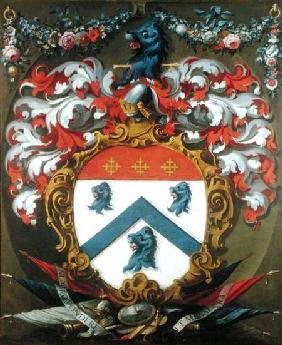 Coat of Arms of Sir Christopher Wren (1632-1723)