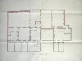 Contract drawing for the basement of the Royal Institution