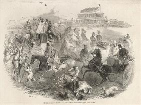 Epsom Races, ''Derby Day'': Leaving the Course, from ''The Illustrated London News'', 31st May 1845