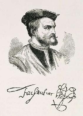 Jacques Cartier (1491-1557) illustration from Volume IV of ''Narrative and Critical History of Ameri