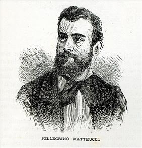 Portrait of Pellegrino Matteucci, from ''Leisure Hour''