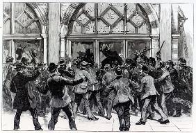 Rioting in the West End of London, illustration from ''The Graphic'', February 13th 1886