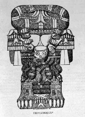 Sculpture of the Goddess Coatlicue, from 'Narrative and Critical History of America'