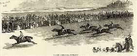 The 2000 Guinea Race, Newmarket, from ''The Illustrated London News'', 3rd May 1845