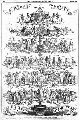 The Christmas Tree, as seen the father of a family, illustraion from ''The Illustrated London News''