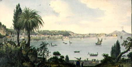 View of the Bay of Naples and Vesuvius, plate III from Sir William Hamilton's 'Campi Phlegraeiae' (s a Scuola Inglese