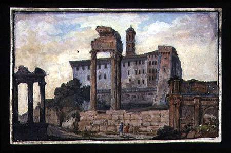 View of the Capitol and the Temples of Castor and Pollux, Rome a Scuola Inglese