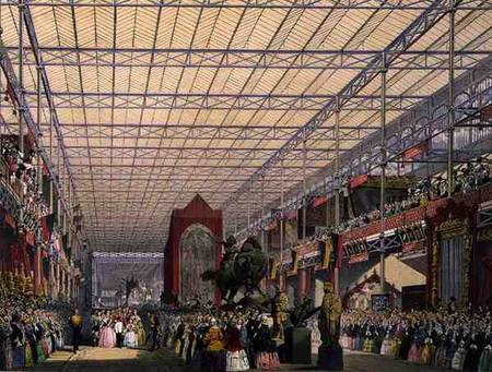 View of the Foreign Nave of the Great Exhibition of 1851, from Dickinson's Comprehensive Pictures a Scuola Inglese