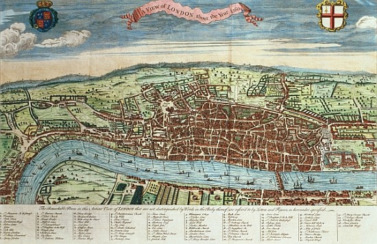 View of London, c.1560 a Scuola Inglese