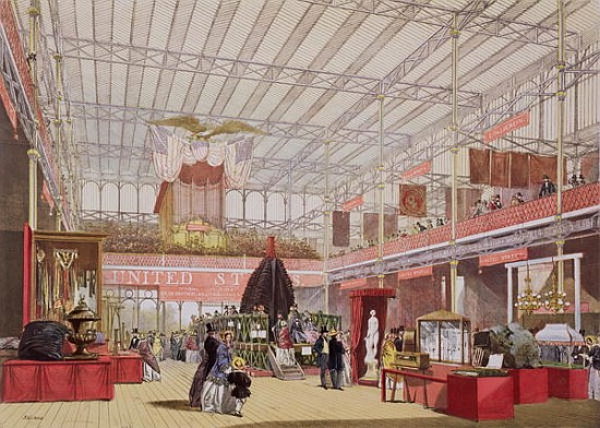 View of the United States section of the Great Exhibition of 1851, from ''Dickinson''s Comprehensive a Scuola Inglese