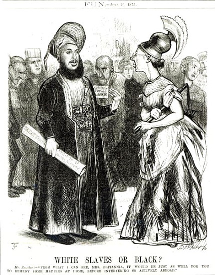 White Slaves or Black'', caricature from ''Fun'' magazine June 26th 1875 a Scuola Inglese