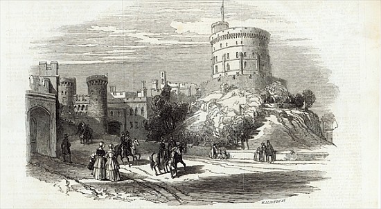 Windsor Castle - the Round Tower, from The Illustrated London News, 26th September 1846 a Scuola Inglese