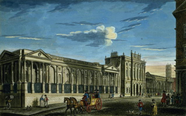 A View of the Bank of England, Threadneedle Street, London, printed for Bowles and Carver, pub. 1797 a English School, (18th century)