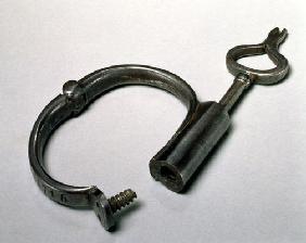 A Slave Ownership Bracelet and Key, Layton, 1746 (steel)