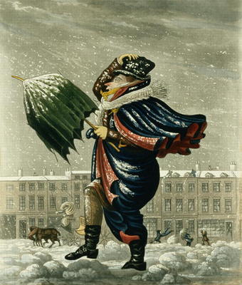 A Merry Christmas and a Happy New Year in London, engraved by G. Hunt, 1827 (colour litho) a English School, (19th century)