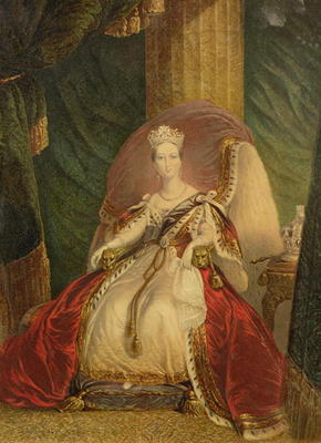 Portrait of Queen Victoria (1819-1901) (colour litho) a English School, (19th century)