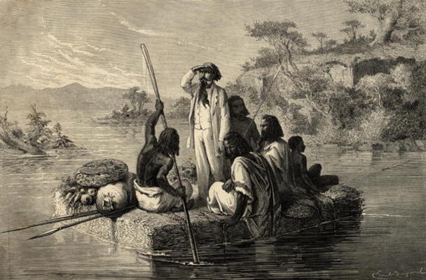 A Journey in Abyssinia (engraving) a English School, (19th century)