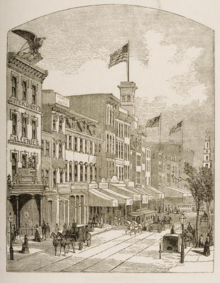 Arch Street, Philadelphia, in c.1870, from 'American Pictures' published by the Religious Tract Soci a English School, (19th century)