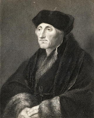 Desiderius Erasmus (1469-1536) from 'Gallery of Portraits', published in 1833 (engraving) a English School, (19th century)
