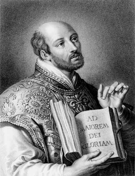 St. Ignatius of Loyola (1491-1556) from 'Gallery of Portraits', published in 1833 (engraving) a English School, (19th century)