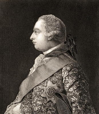 King George III (1738-1820) (engraving) a English School, (19th century)