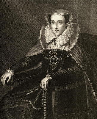 Mary Queen of Scots (1542-87) (engraving) a English School, (19th century)