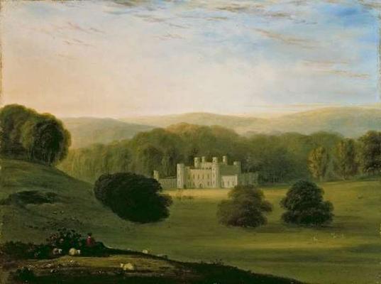 Michelgrove House (oil on canvas) a English School, (19th century)