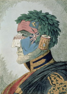 Portrait of a Noble Duke, cartoon of Arthur Wellesley, Duke of Wellington (1769-1852) pub. 1829 (etc a English School, (19th century)