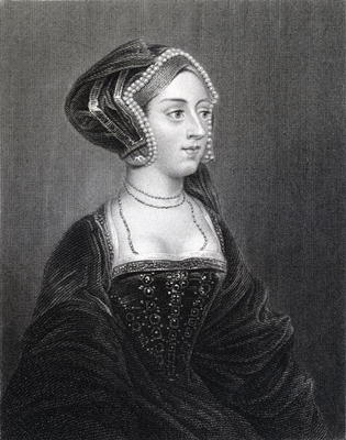 Portrait of Anne Boleyn (c.1507-36) from 'Lodge's British Portraits', 1823 (litho) a English School, (19th century)