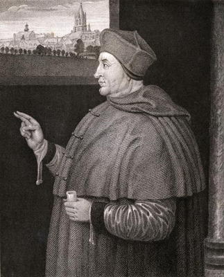Portrait of Cardinal Thomas Wolsey (c.1475-1530) from 'Lodge's British Portraits', 1823 (litho) a English School, (19th century)