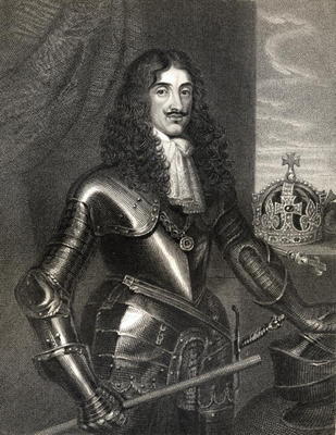 Portrait of King Charles II (1630-85) from 'Lodge's British Portraits', 1823 (engraving) a English School, (19th century)