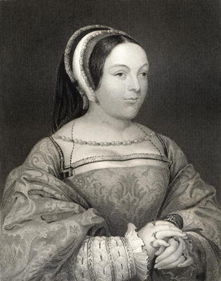 Portrait of Margaret Tudor (1489-1541) Queen of Scotland, from 'Lodge's British Portraits', 1823 (en a English School, (19th century)