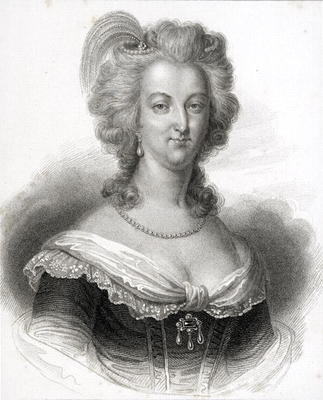 Portrait of Marie-Antoinette (1755-93) (engraving) a English School, (19th century)