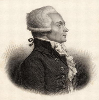 Portrait of Maximilien de Robespierre (1758-94) (engraving) a English School, (19th century)