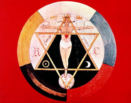 Rosicrucian symbol of the Hermetic Order of the Golden Dawn a English School, (19th century)