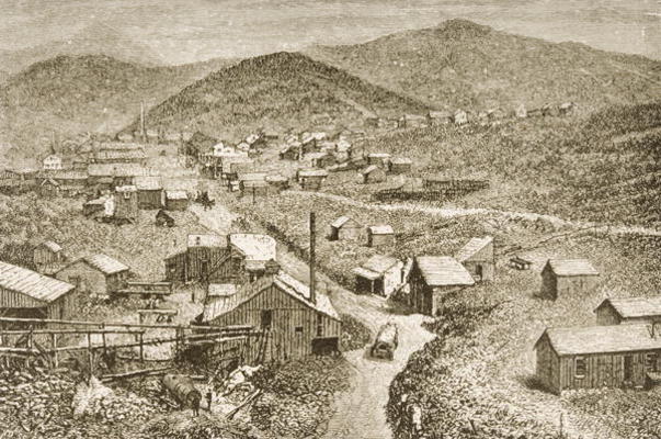 Silver City, Nevada, c.1870, from 'American Pictures', published by The Religious Tract Society, 187 a English School, (19th century)