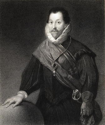 Sir Francis Drake (1540/3-96) from 'The Gallery of Portraits', published 1833 (engraving) a English School, (19th century)