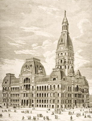 The City Hall, Chicago, c.1870, from 'American Pictures' published by the Religious Tract Society, 1 a English School, (19th century)
