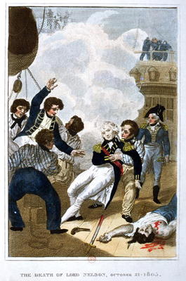 The Death of Lord Nelson (1758-1805) on 21st October 1805 a English School, (19th century)