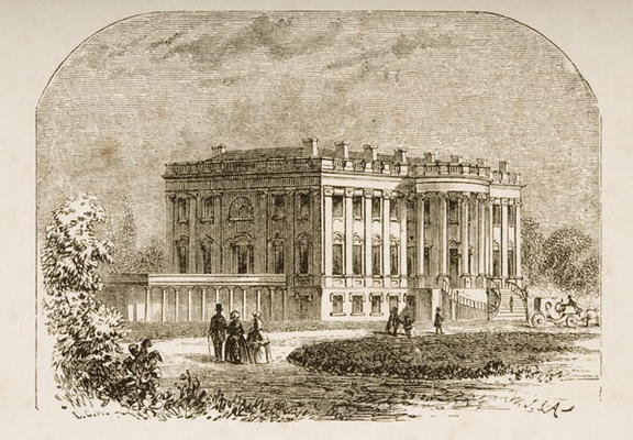 The White House, in c.1870, from 'American Pictures' published by the Religious Tract Society, 1876 a English School, (19th century)