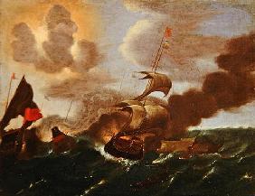 An Incident in the Anglo-Spanish War (oil on canvas)