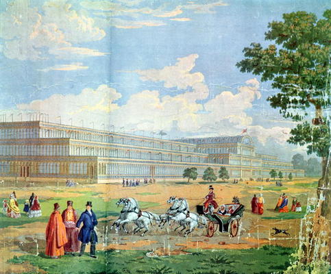 View of the Crystal Palace (colour lithograph) a English School, (19th century)
