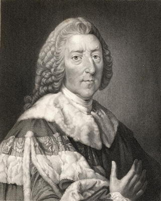 William Pitt the Elder (1708-78) 1st Earl of Chatham, from 'Gallery of E Portraits', published in 18 a English School, (19th century)