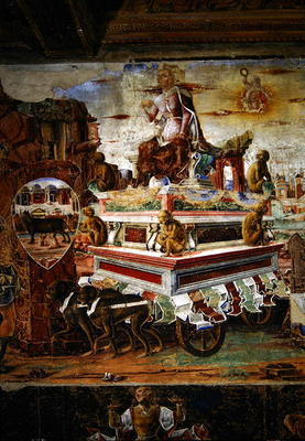 Detail of the Chariot of Maia, from September: The Triumph of Vulcan, from the Room of the Months, 1 a Ercole de Roberti