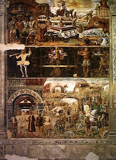 The Month of September: The Triumph of Vulcan and the Sign of Libra, from the Room of the Months a Ercole de Roberti