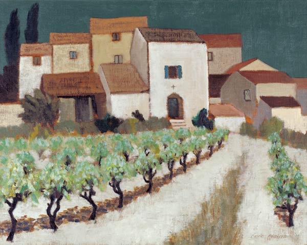 Vineyard, Provence (oil on canvas)  a Eric  Hains