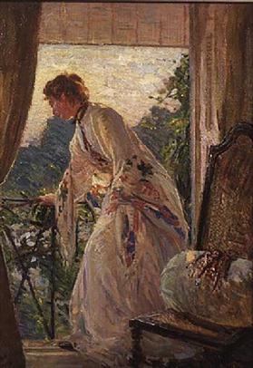 On the Balcony, a Portrait of Violet, 1908