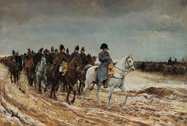 Napoleone e i generali Ney, Berthier, Drouaut, Gourgaud e de Flahaut nella campagna a Ernest Meissonier