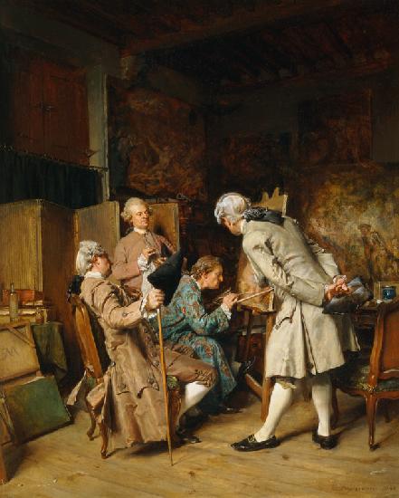 Gli amanti dell'arte, o il pittore 1860